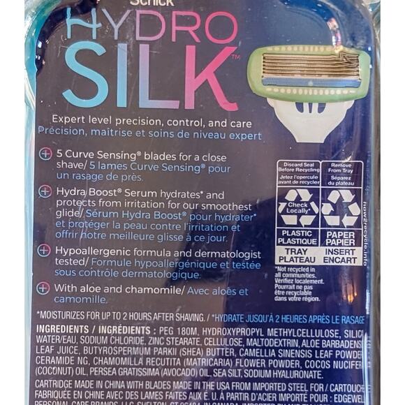 2 Schick Hydro Silk 5-Blades Expert Care Women's Disposable Razors, 6 Count - Picture 3 of 3